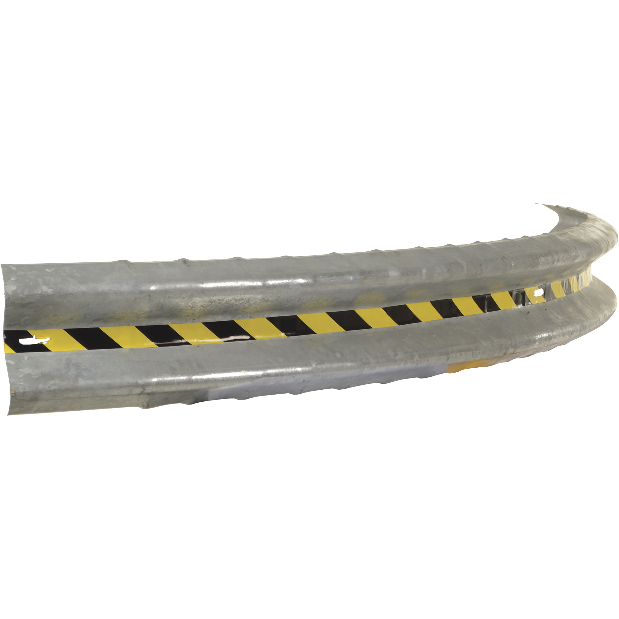 Vestil Galvanized Guard Rail - 120in. Length, 90° Curve, Model# GR-H2R-CRV-BO-10-HDG